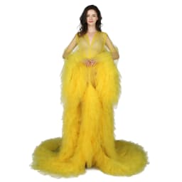 Ladies Dressing Gown Perspektive Sheer Long Robe Fluffy Dessous Fotografie Bridal Fluffy Maternity Robes Photo Shoot Bathrobe