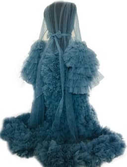 Ladies Dressing Gown Perspektive Sheer Long Robe Fluffy Dessous Fotografie Bridal Fluffy Maternity Robes Photo Shoot Bathrobe