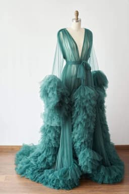 Ladies Dressing Gown Perspektive Sheer Long Robe Fluffy Dessous Fotografie Bridal Fluffy Maternity Robes Photo Shoot Bathrobe