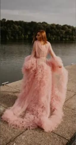 Ladies Dressing Gown Perspektive Sheer Long Robe Fluffy Dessous Fotografie Bridal Fluffy Maternity Robes Photo Shoot Bathrobe