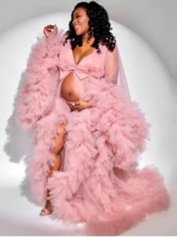 Ladies Dressing Gown Perspektive Sheer Long Robe Fluffy Dessous Fotografie Bridal Fluffy Maternity Robes Photo Shoot Bathrobe