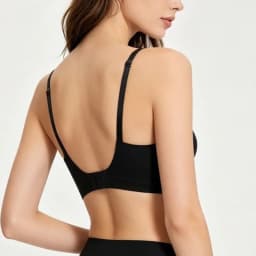 No-Show Deep V-neck Bras For Women Push-Up Bra Wire Free Sexy Lingerie Padded Underwear Plus Size Solid Color Intimates S-3XL
