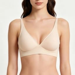 No-Show Deep V-neck Bras For Women Push-Up Bra Wire Free Sexy Lingerie Padded Underwear Plus Size Solid Color Intimates S-3XL