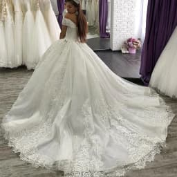Customized Arabic Lace Ball Gown Wedding Dresses Off the Shoulder Chapel Wedding Gowns Sequins Beaded Plus Size Bridal Dress