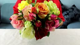 YO CHO Pink Rose Silk Wedding Bouquet Flowers Mariage DIY Bride Flowers Latex Artificial Rose Bouquets For Bridesmaids Decor
