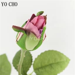 YO CHO Pink Rose Silk Wedding Bouquet Flowers Mariage DIY Bride Flowers Latex Artificial Rose Bouquets For Bridesmaids Decor