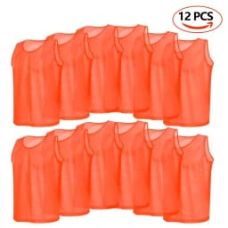 6/12 PCS Adults Children Soccer Training Vest Football Shirts Jerseys Scrimmage Practice Sports Vest Breathable Team Training