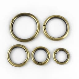 10Pcs Deepeel 10-38mm Metal O Ring Buckle Round Openable Spring Clasp Carabiner Snap Keychain Hooks DIY Clothes Bags Accessories