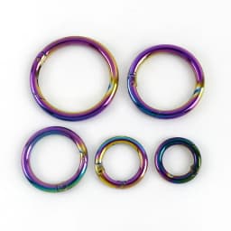 10Pcs Deepeel 10-38mm Metal O Ring Buckle Round Openable Spring Clasp Carabiner Snap Keychain Hooks DIY Clothes Bags Accessories