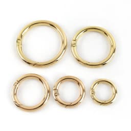 10Pcs Deepeel 10-38mm Metal O Ring Buckle Round Openable Spring Clasp Carabiner Snap Keychain Hooks DIY Clothes Bags Accessories