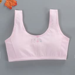 Girls Bra Puberty Students Pure Cotton Mesh Summer Breathable Vest Underwear for Junior and High School Students KF931