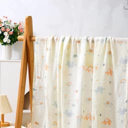 Kangobaby #My Soft Life# New Design Bamboo Cotton Muslin Swaddle Baby Blanket Nursing Cover Super Comfortable Newborn Wrap
