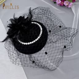 JM10 Fashion Ladies Fascinator Bridal Hats Birdcage Face Veils Bride Headwear Wedding Church Cocktail Party Headpiece