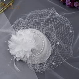 JM10 Fashion Ladies Fascinator Bridal Hats Birdcage Face Veils Bride Headwear Wedding Church Cocktail Party Headpiece