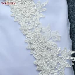TOPQUEEN G36 Bridal Shawl Sexy Reverse Decoration Cloak Lace Embroidery For Reverse Wedding Dress Wedding Cape Veil Customizable