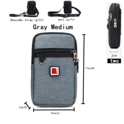 JANGEAR Gaterproof Oxford Cloth Mobile Phone Waist Bag Key Coin Wallet Men's Mobile Phone Bag Multi Function Retro Messenger Bag