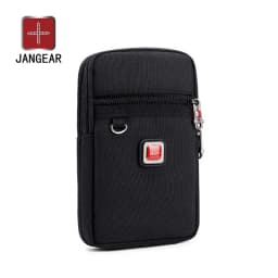 JANGEAR Gaterproof Oxford Cloth Mobile Phone Waist Bag Key Coin Wallet Men's Mobile Phone Bag Multi Function Retro Messenger Bag