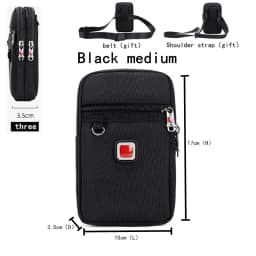 JANGEAR Gaterproof Oxford Cloth Mobile Phone Waist Bag Key Coin Wallet Men's Mobile Phone Bag Multi Function Retro Messenger Bag