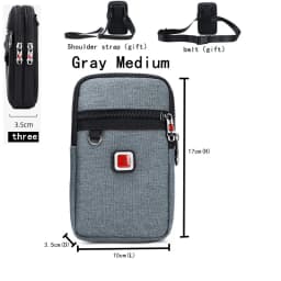 JANGEAR Gaterproof Oxford Cloth Mobile Phone Waist Bag Key Coin Wallet Men's Mobile Phone Bag Multi Function Retro Messenger Bag