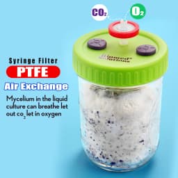 Liquid Culture Lids - Autoclavable WIDE Mouth Jar Lids with Heavy Duty Injection Port for Mushroom Cultivation