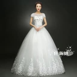 XXN-28#Wedding Dress Embroidered Lace on Net Ball Gown Cheap Items With Factory Direct De Custom Plus size New In 2024 Set auger