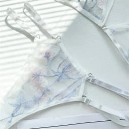 Women's Ultra-thin Cup Bra & Brief Sets Mesh Lace Underwear Set Transparent Beauty Back Hollow Embroidery Lingerie Set