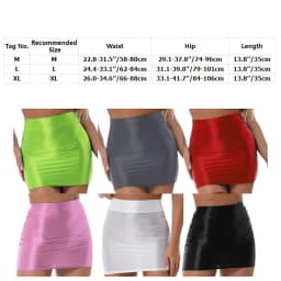 Womens Glossy Mini Skirts Solid Color Shiny Low Rise Elastic Waistband Pool Party Nightclub Ruffled Skirt Bikini Cover Ups