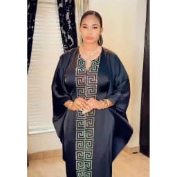 Fashion African Woman Large Size Bat Sleeve Dress Muslim Islamic Style Robe Imitation Silk Hot Fix Rhinestone