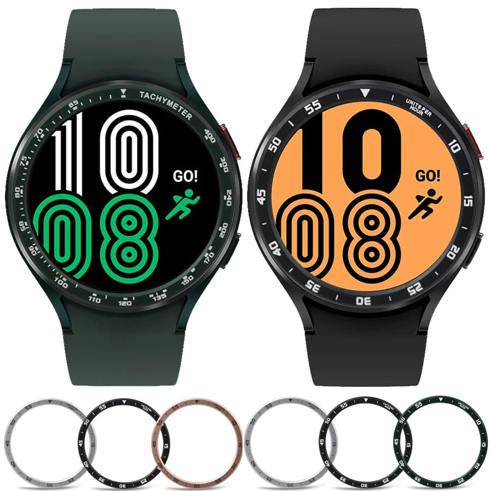 Bezel Ring For Samsung Galaxy Watch 7654 40/44mm Case Protection Metal Frame Protector Time/Speed Scale Cover Bumper Accessories
