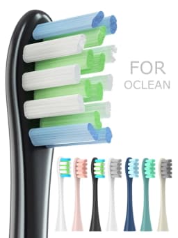 Replacement Brush Heads for Oclean X PRO Elite/Flow/F1/One/X/All Series Sonic Electric Toothbrush DuPont Blue Green Soft Bristle