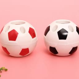 Soccer Shape Tool Supplies Pen Pencil Holder Football Shape Toothbrush Holder Desktop Rack Table Home Decoration Student Gifts