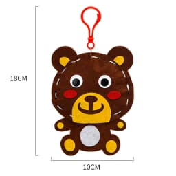 Children DIY Sewing Toys Cartoon Animal Keychain Montessori Arts Crafts Handmade Kits Creativity Early Educational Girls Gift