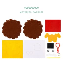 Children DIY Sewing Toys Cartoon Animal Keychain Montessori Arts Crafts Handmade Kits Creativity Early Educational Girls Gift