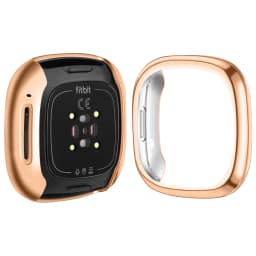 Soft TPU Full Cover Case For Fitbit Versa 2/Versa 3/Versa 4 Screen Protector Case Plated Bumper Cover For Fitbit Sense 2/Sense