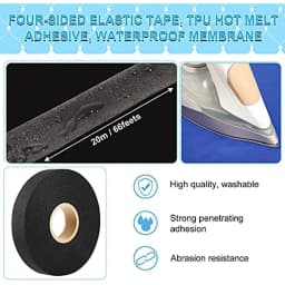 Waterproof Iron-on Seam Sealing Repair Tape for Clothing, Neoprene Wetsuit Wader Rain Jacket Pants Ski Suit