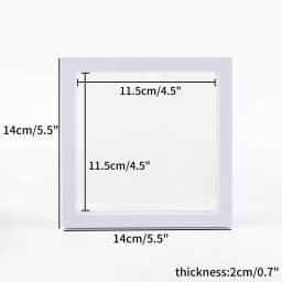 3D Floating Frame PE Film Jewelry Gemstone Storage Box Free Floating Bracket Frame Membrane Ring Earring Necklace Display Case