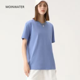 WAVLATII New Women Solid Cotton T Shirts Female Dark Green Oversized Casual Soft Tees Unisex Short Sleeve Summer Tops