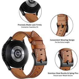 20 22mm Leather Watch Straps For Huawei Watch 4/3/GT3/2 Pro Amazfit GTR 4/GTS 4 47MM 42MM Samsung Galaxy Watch 3 4/5/6 Watchband