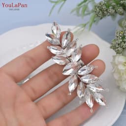 YouLaPan X31 Red Rhinestone Shoes Clips Bridal High Heel Shoe Ornaments Jewelry Wedding Shoes Decoration Clip DIY Accessories