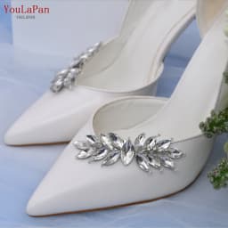 YouLaPan X31 Red Rhinestone Shoes Clips Bridal High Heel Shoe Ornaments Jewelry Wedding Shoes Decoration Clip DIY Accessories