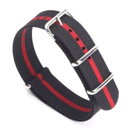 Ribbed Watch Strap 16mm 18mm 19mm 20mm 21mm 22mm 24mm One-Piece Nylon Braid Ballistic Fabric Watchband Accessories Military Band
