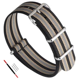 Ribbed Watch Strap 16mm 18mm 19mm 20mm 21mm 22mm 24mm One-Piece Nylon Braid Ballistic Fabric Watchband Accessories Military Band