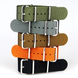 Ribbed Watch Strap 16mm 18mm 19mm 20mm 21mm 22mm 24mm One-Piece Nylon Braid Ballistic Fabric Watchband Accessories Military Band