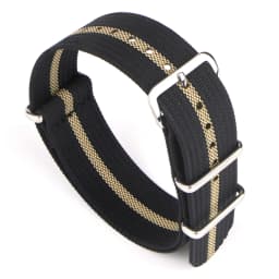 Ribbed Watch Strap 16mm 18mm 19mm 20mm 21mm 22mm 24mm One-Piece Nylon Braid Ballistic Fabric Watchband Accessories Military Band
