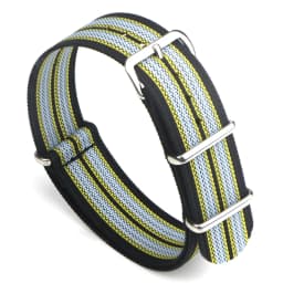 Ribbed Watch Strap 16mm 18mm 19mm 20mm 21mm 22mm 24mm One-Piece Nylon Braid Ballistic Fabric Watchband Accessories Military Band