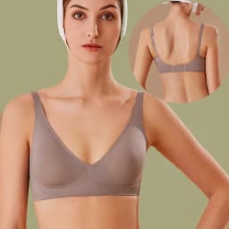 Women Latex Bra Seamless Underwear Sexy Brassieres Woman's Wireless Bras Soft Female Intimates Lingerie Plus Size Bralette S-XL