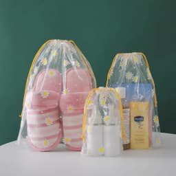 3pcs/set Cartoon Printing Drawstring Swimming Storage Bag Sports Travel Clothes Underwear Shoes Cosmetic Waterproof Organizer