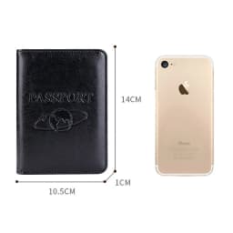 Genuine Leather Passport Holder - RFID Blocking Travel Wallet for Passport & Tickets, Multifunctional Document Case