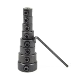 STONEGO 8pcs Drill Bit Depth Stop Rings - 3-16mm Adjustable Collars, Positioner, for Precision Woodworking