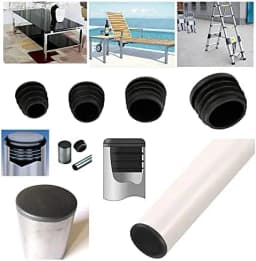 8 PCS Black Round Plastic Blanking End Cap Tube Pipe Inserts Plug Bung Insert Stopper For Chair Leg Pipe tapon tubo